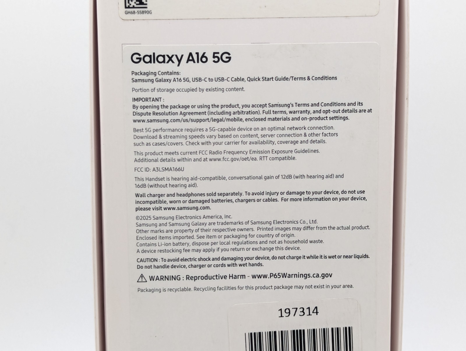 Samsung Galaxy A16 5G A166U1 128GB | Light Gray | UNLOCKED – US ONLY