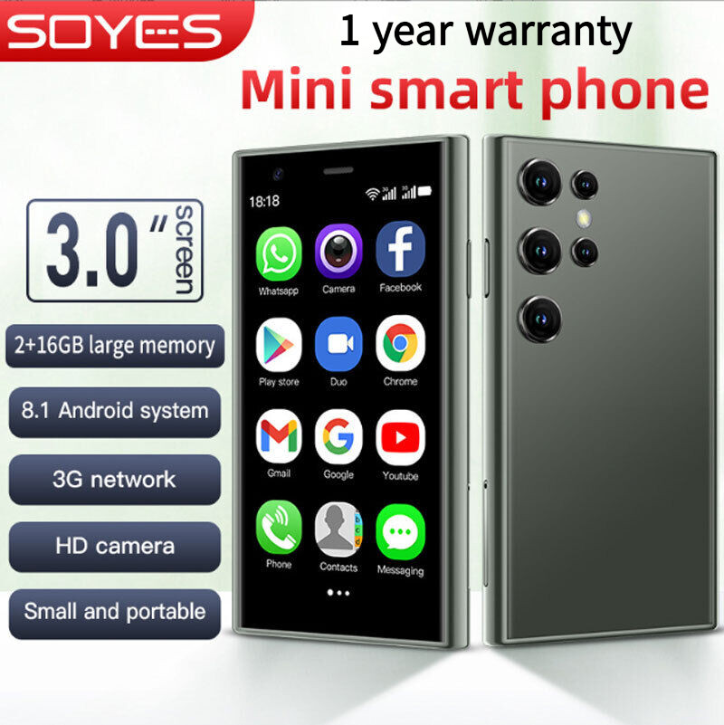 SOYES S23 Pro Unlocked Mini HD Smartphones 3G GSM 2GB +16GB Android 8.1 Dual SIM
