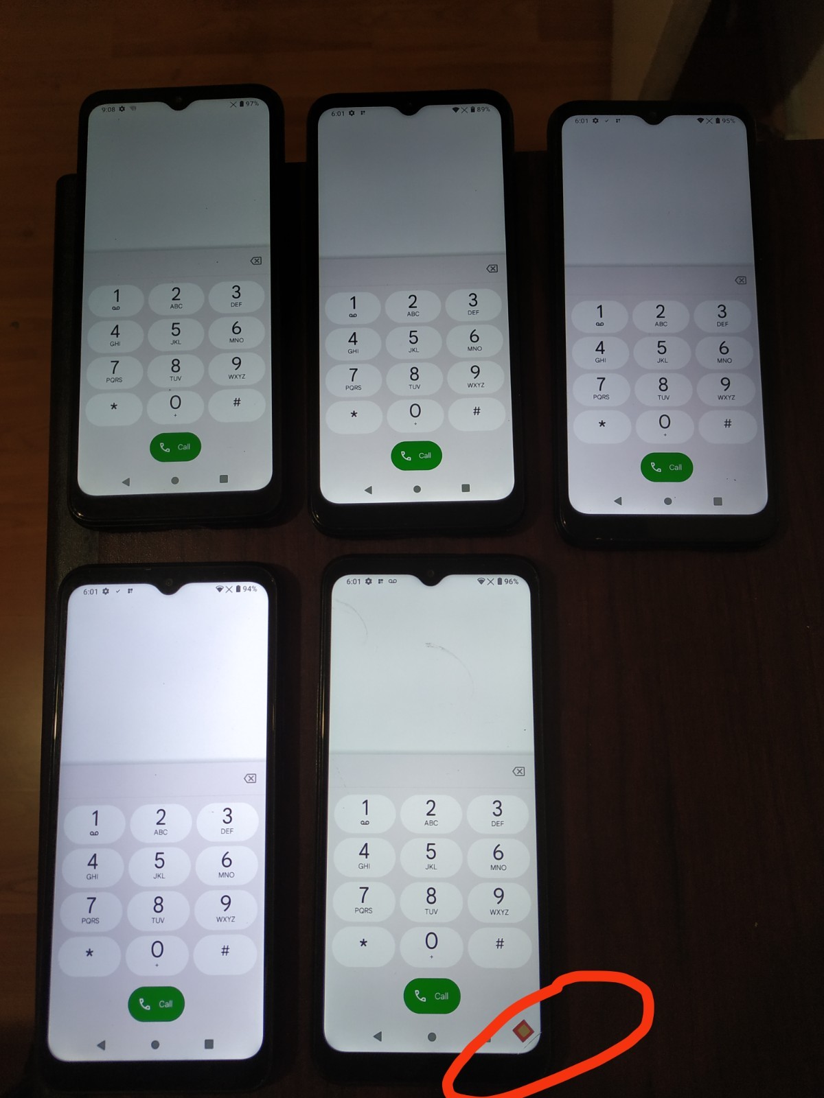 Lot of 5 Cloud Mobile Stratus C8 32GB Smartphone Black