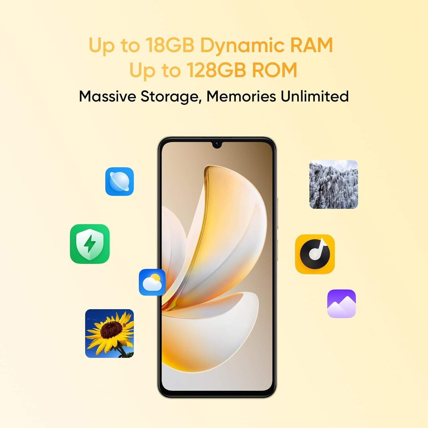 realme Narzo 80 Lite 4G (Obsidian Black, 128 GB) (6 GB RAM) (6.74 inch) HD+