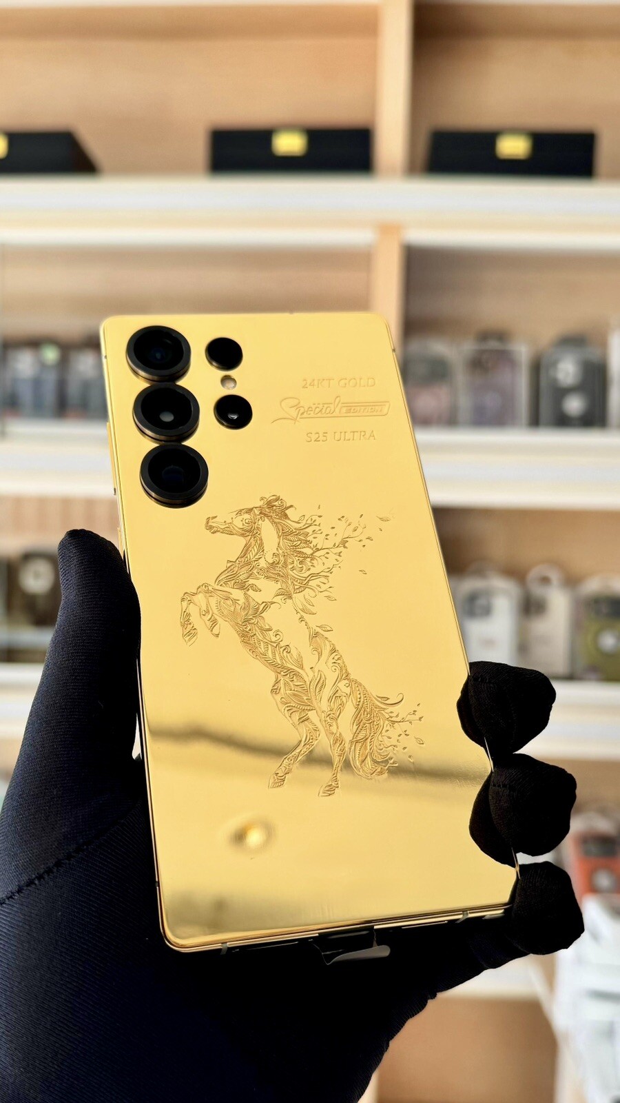 Custom 24k Gold Engraved Samsung Galaxy S25 Ultra 512GB GSM Unlocked