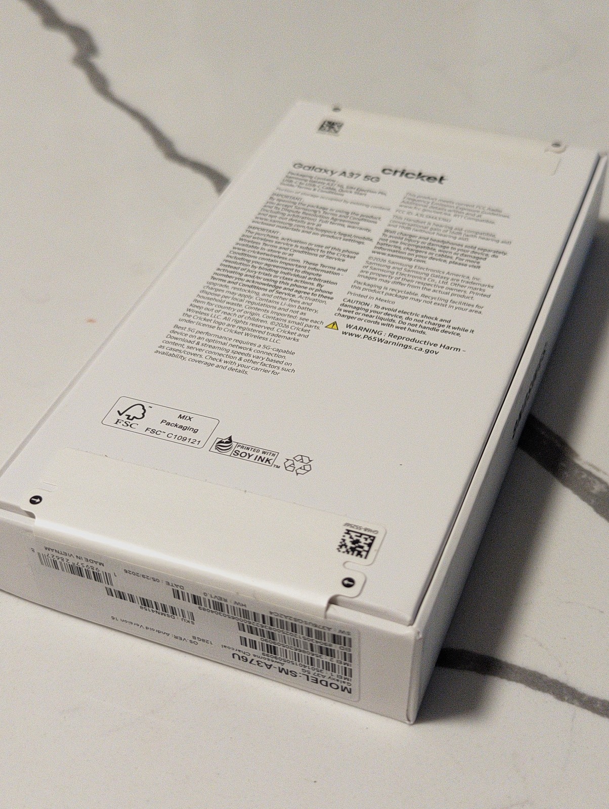 Samsung Galaxy A37 5G (NEW SEALED BOX) only for CRICKET WIRELESS