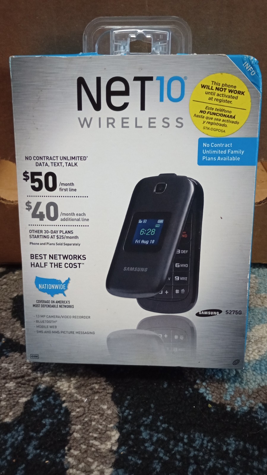 Samsung S275G Flip Phone – Net10 Wireless New Old Stock – Factory Sealed