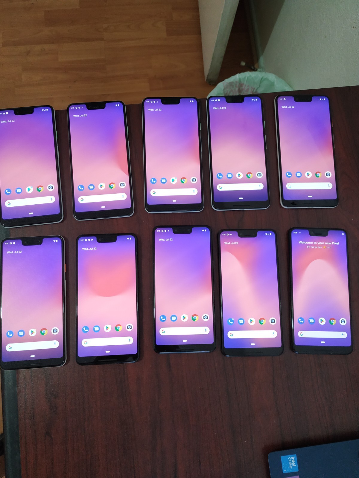 Lot of 10 Google Pixel 3XL 64GB White /Black/ Pink Smartphone