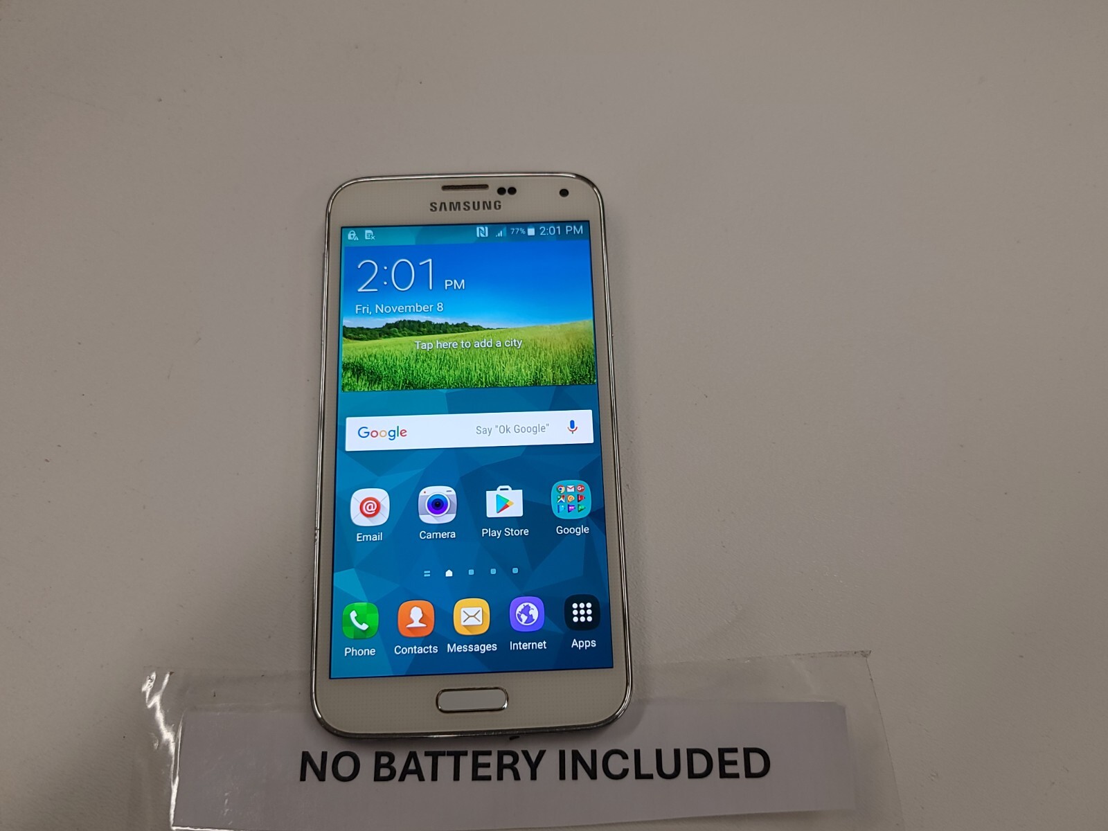 Samsung Galaxy S5 (SM-G900A) 16GB – White (AT&T) Smartphone – Clean IMEI – N359