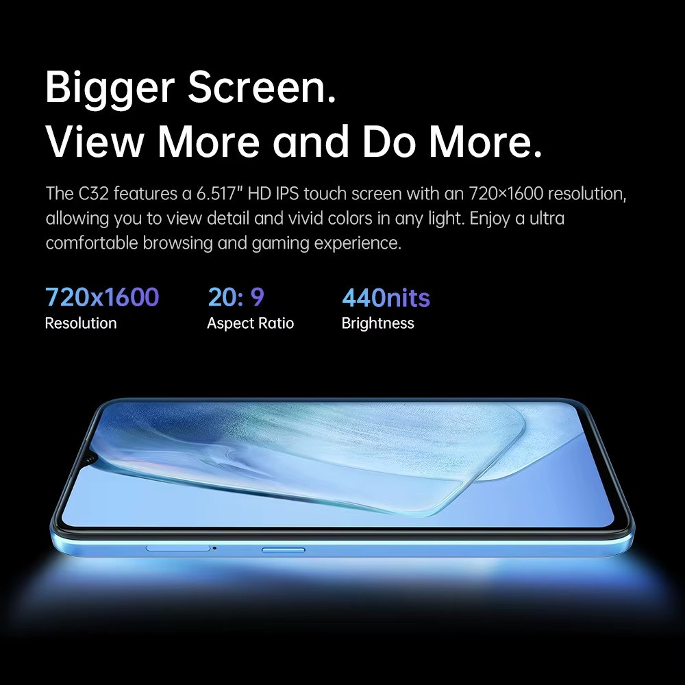 C32 PRO Android 12 smartphone 5150 mAh 16 GB+256 GB battery 4G 6.517-inch disp.