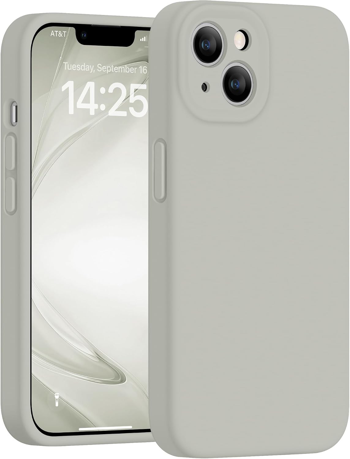 1. For iPhone 13 Case, Shockproof Protective Cover, Liquid Silicone Gray 2. Fo