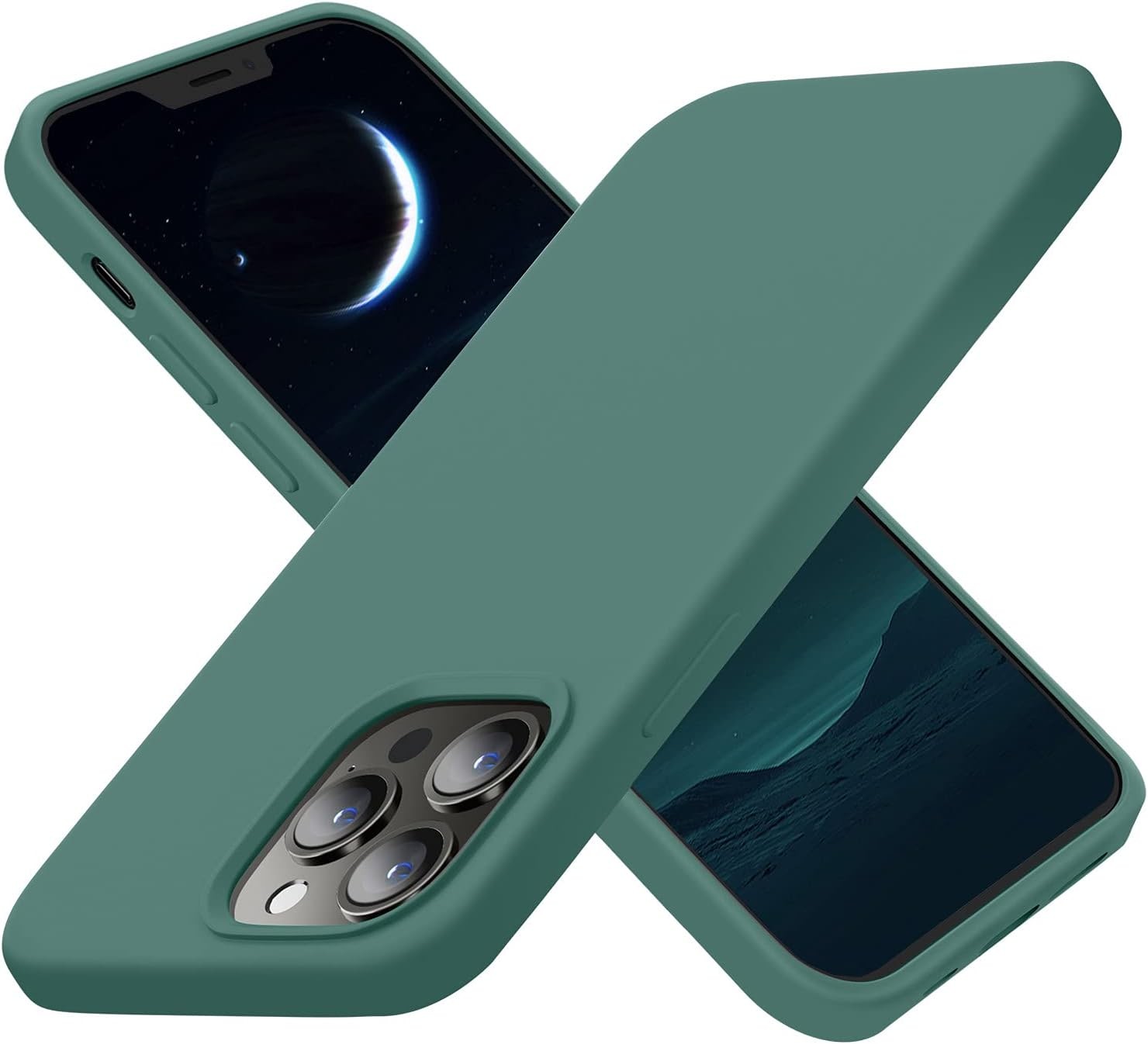 Designed for iPhone 13 Pro Case, Silicone Ultra Slim Shockproof Protective Case