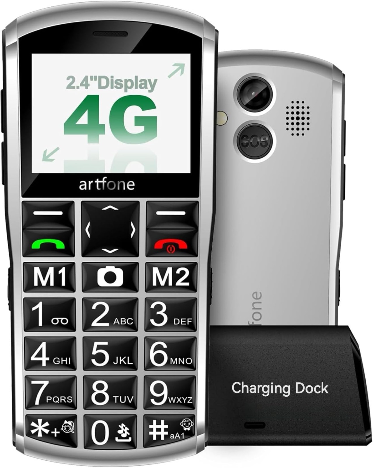 Artfone A400 Big Button Cell Phone for Seniors 4G LTE Unlocked Phones