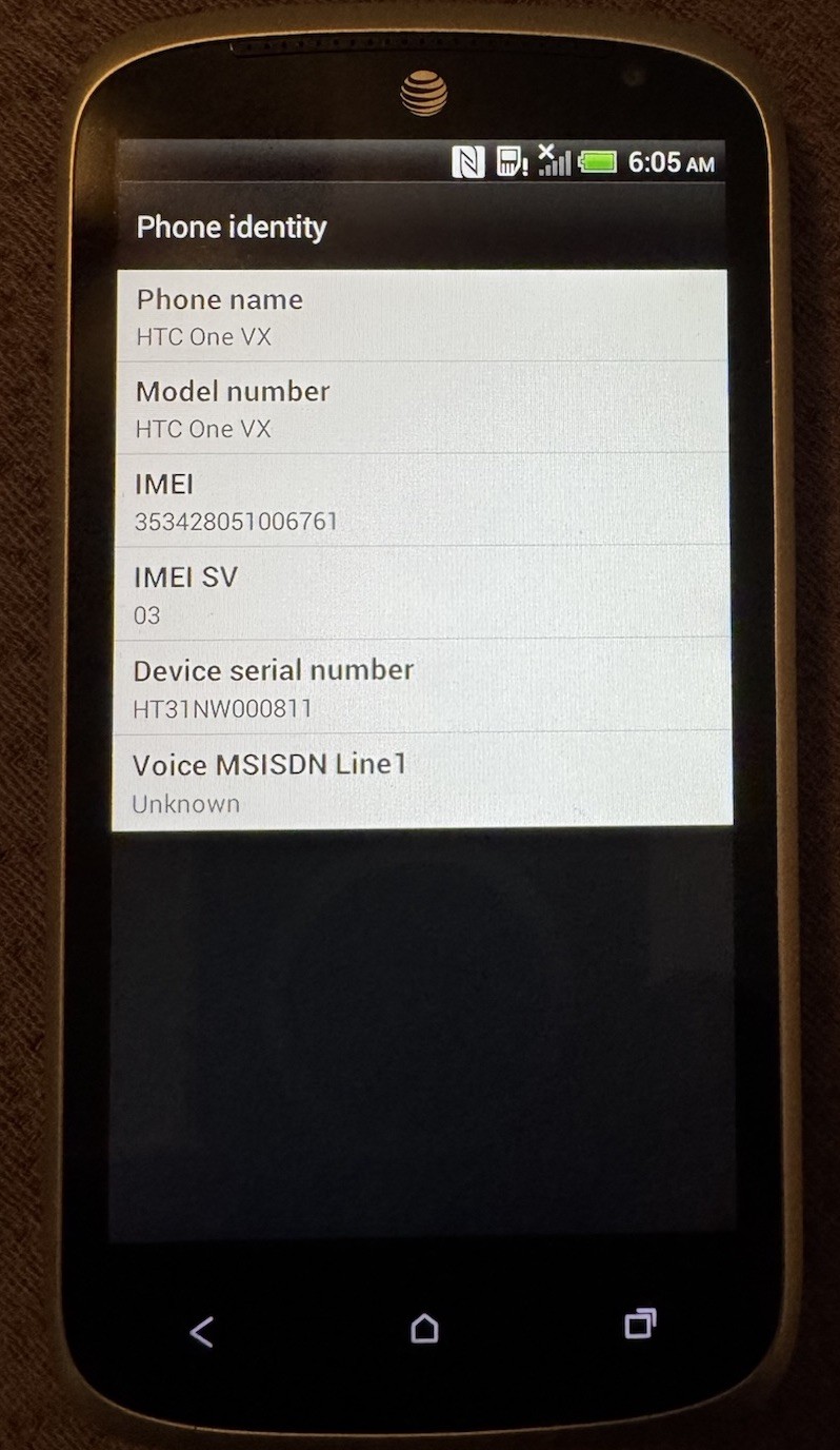 HTC One VX PM36100 8GB White (ATT) Very Good Used Fast Ship Very Rare