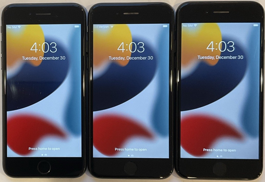 THREE WEAK BATTERY USED GSM UNLOCKED APPLE iPhone 7, 32GB A1778 MN9D2LL/A PHONES