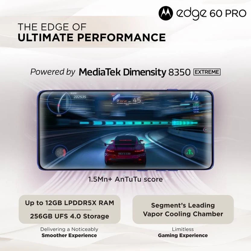 MOTOROLA Edge 60 Pro 5G (Walnut, 256GB 8GB RAM)- Global Version- “NO TARIFFS”