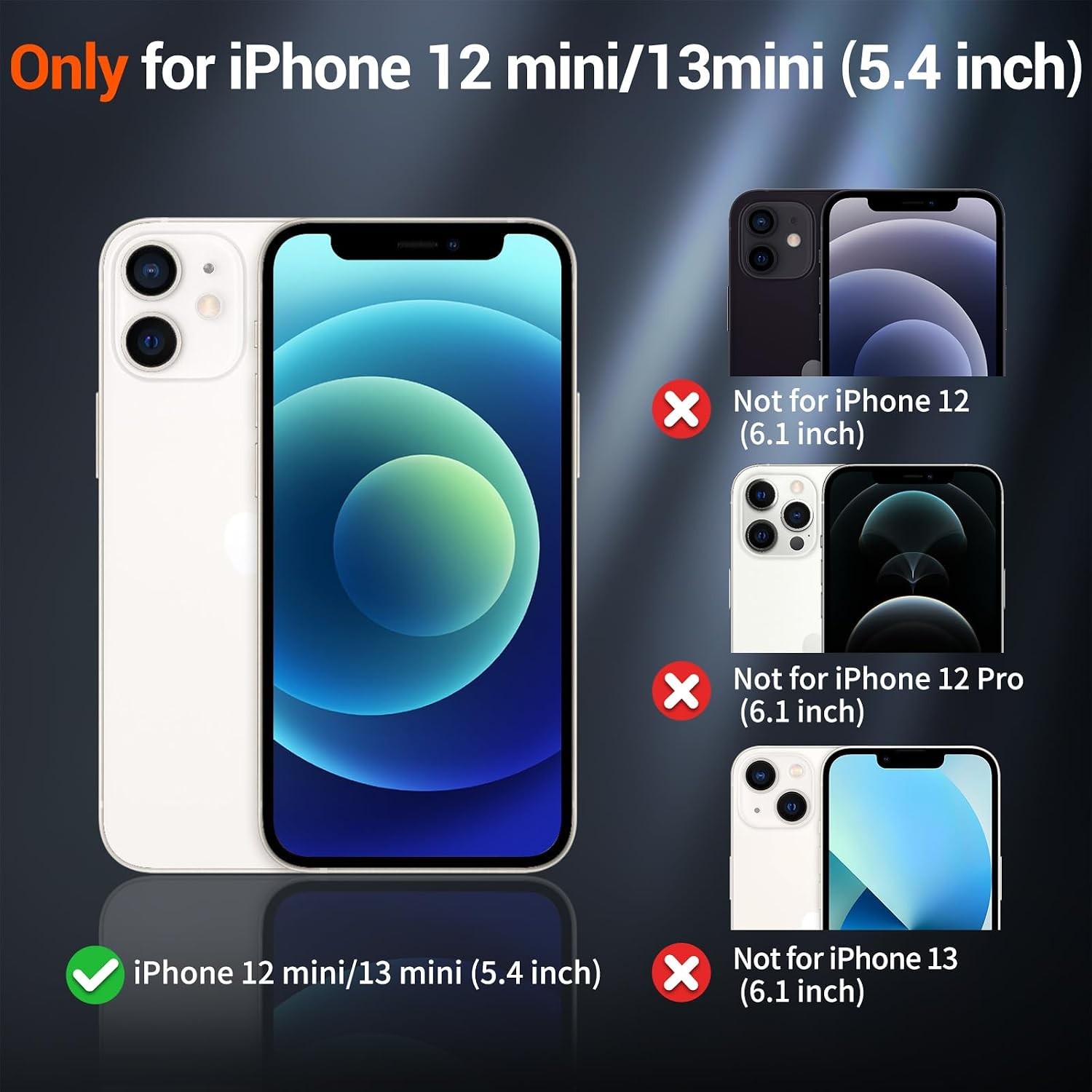 Magnetic for iPhone 12 Mini Case & iPhone 13 Mini Case Slim Translucent Matte Co
