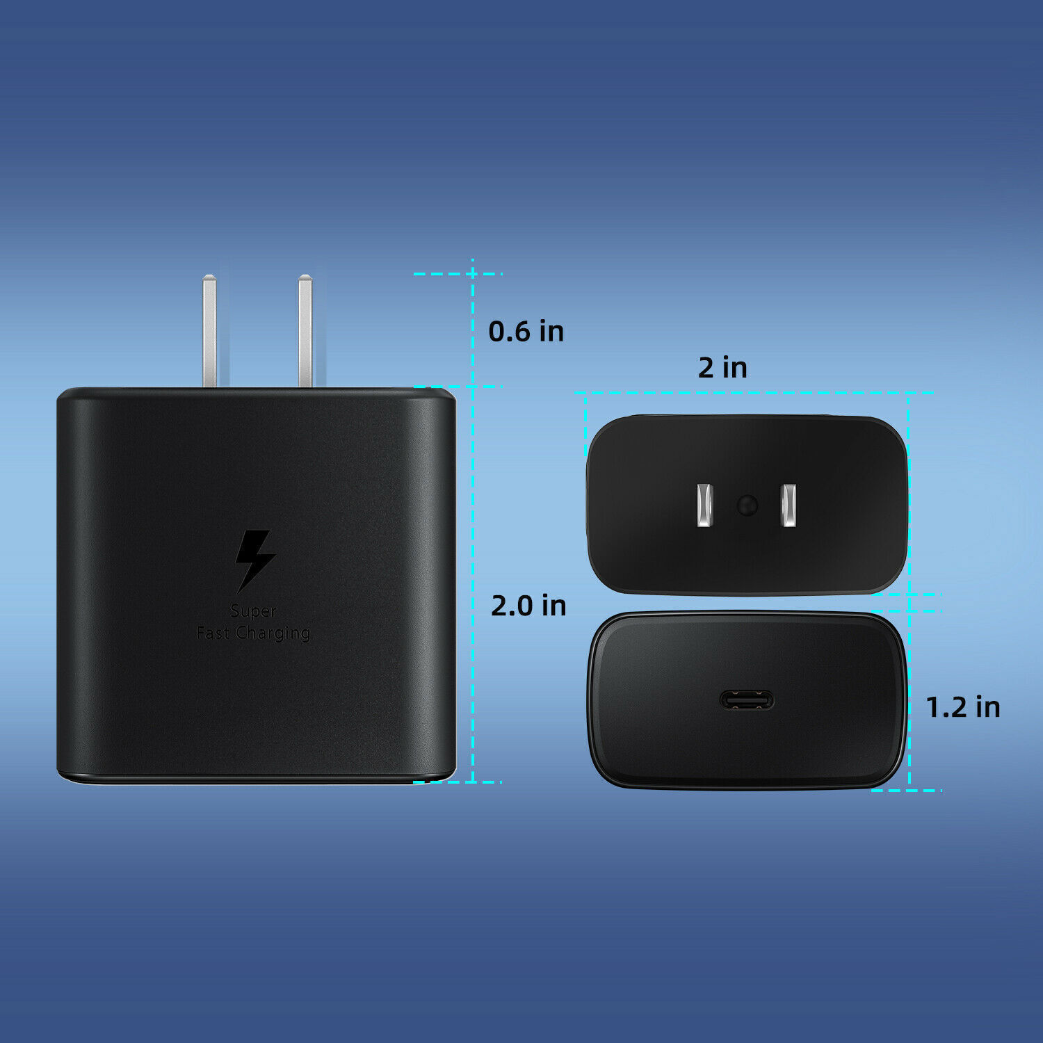 45W Super Fast Wall Charger Adapter + 6FT Cable For Samsung Galaxy S23 S22 S21 +