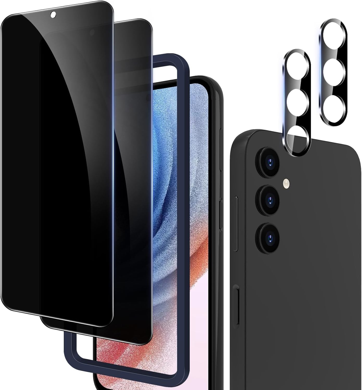 2PCS Screen Protector & Camera Lens for Samsung Galaxy A55/A35 5G Anti-Spy
