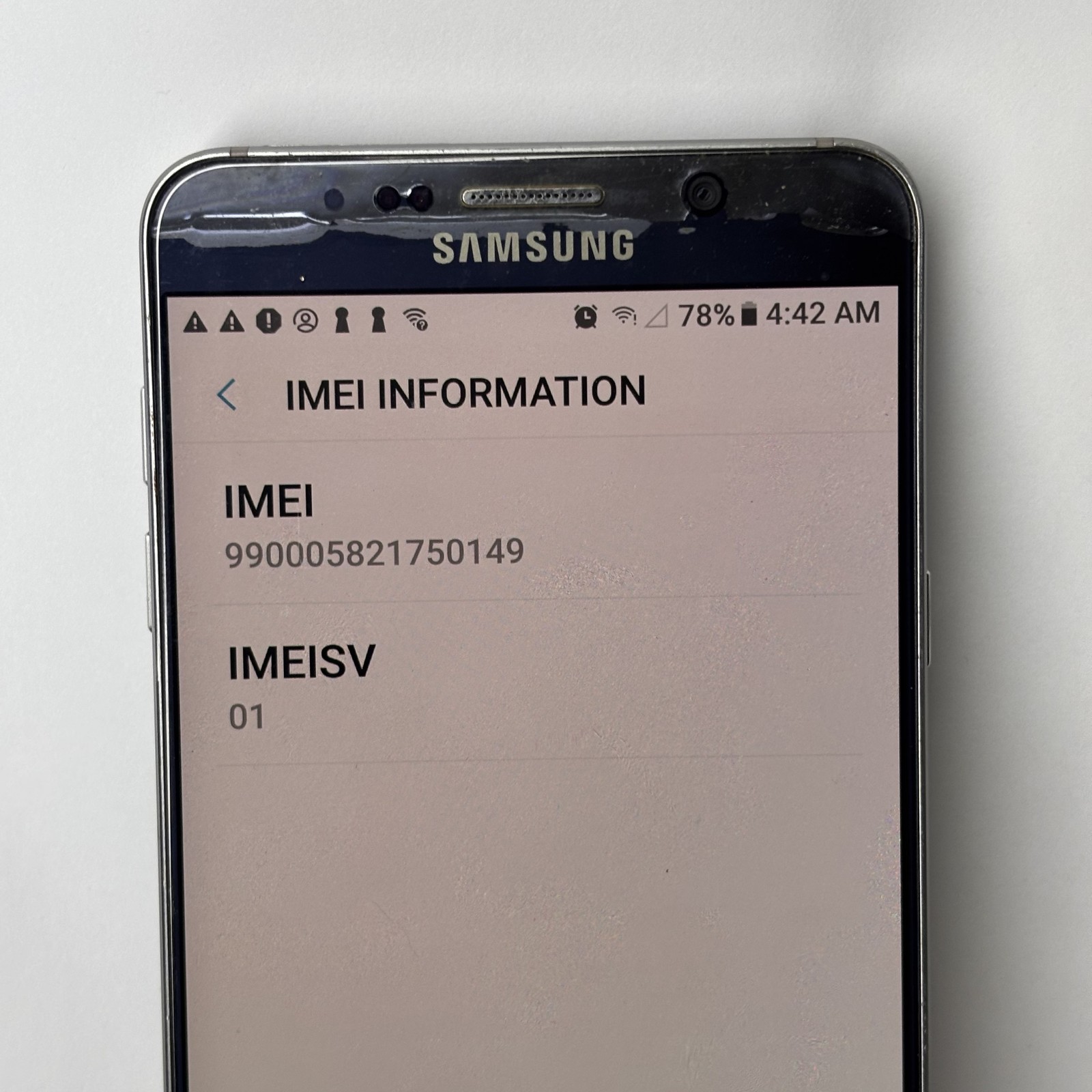 Samsung Galaxy Note 5 SM-N920P 32GB Sapphire Black Sprint Unlocked Android 7.0