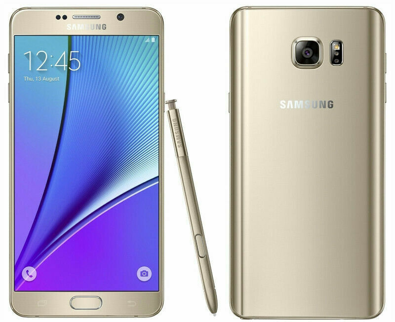 Original Samsung Galaxy Note 5 SM-N920P 32GB Sprint Unlocked Phone Good Gold B+