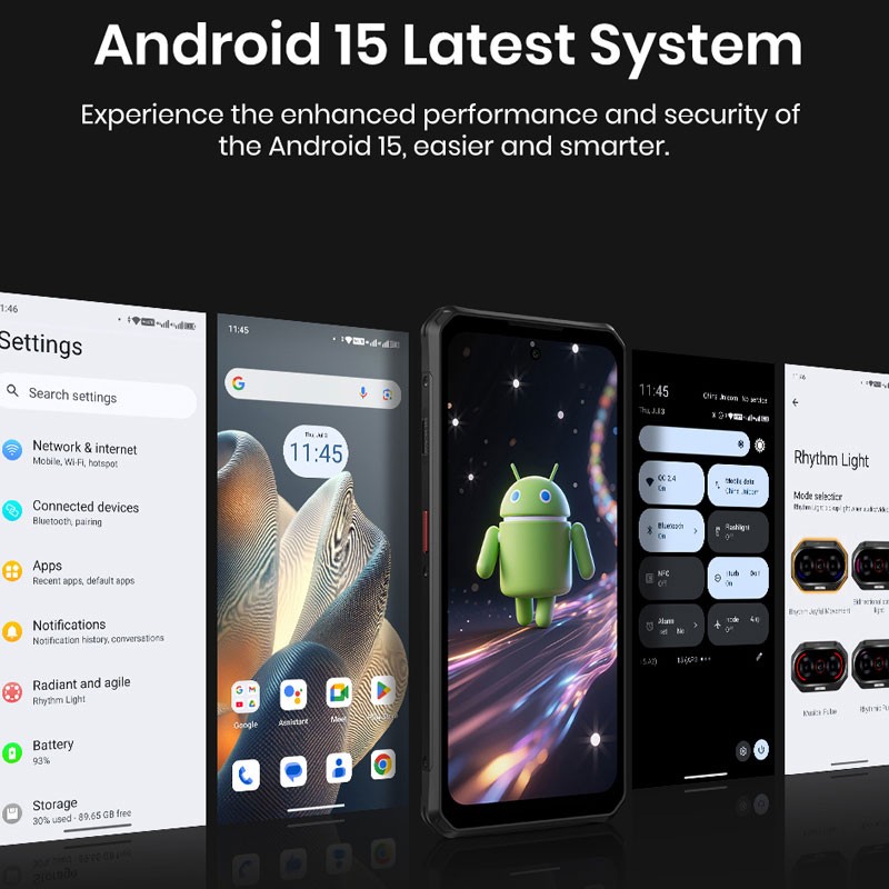 6.6″ FOSSiBOT F114 4G LTE Rugged Phone Android 15 Outdoors Thin Mobile Octa Core