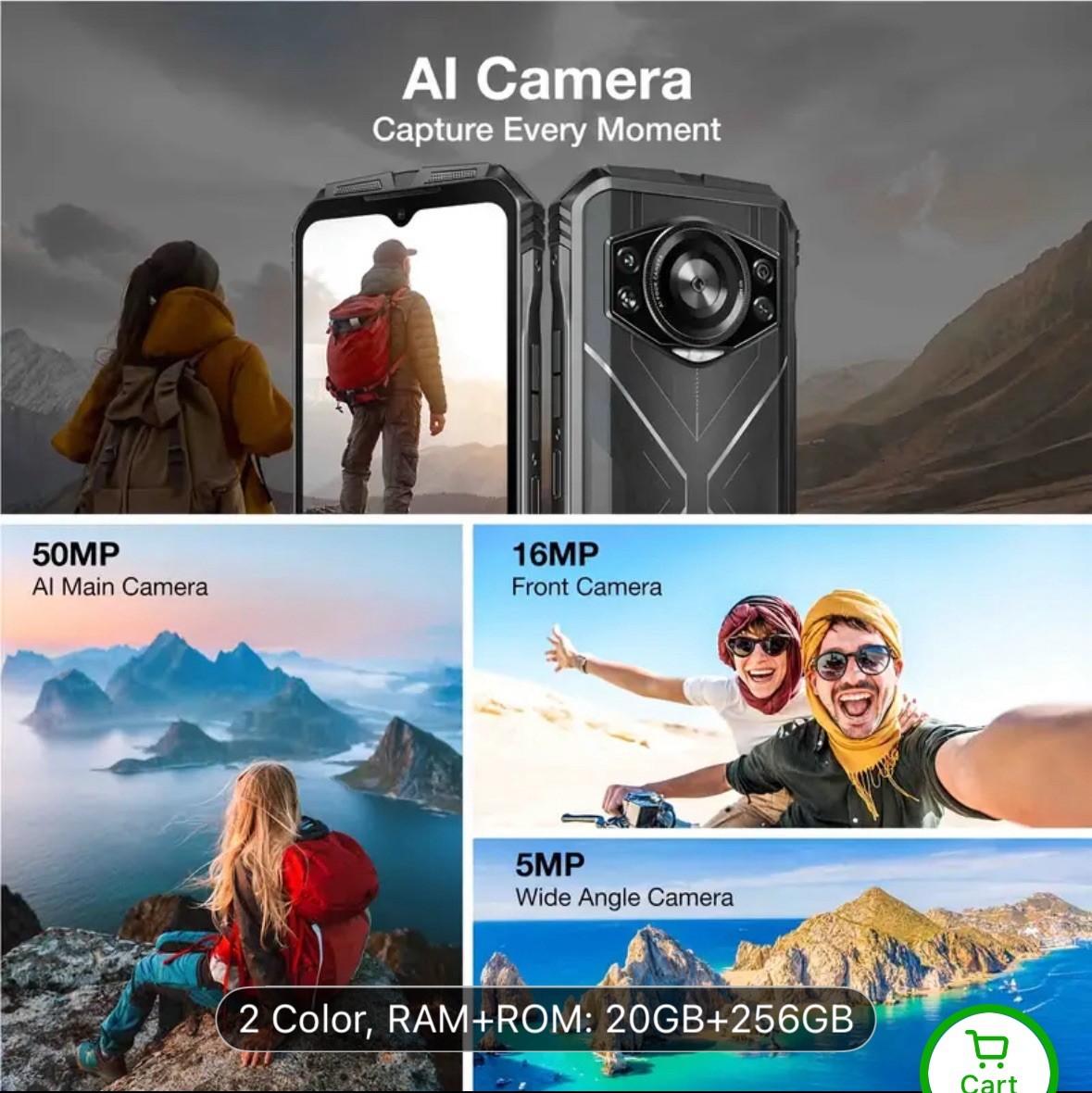 DOOGEE S Cyber 6.58″ FHD+ Gorilla Glass, 20GB RAM, 256GB ROM, 10800mAh, NFC, Red