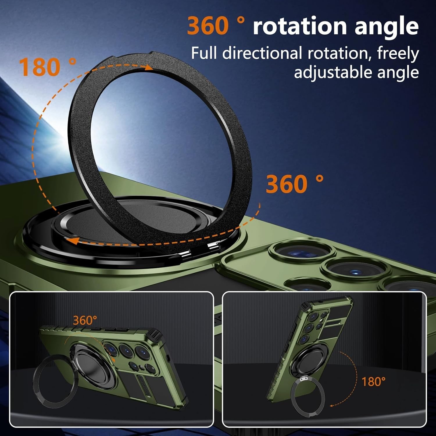 For Samsung Galaxy S25 Ultra Case,Military Grade with Stand,Magnetic Support