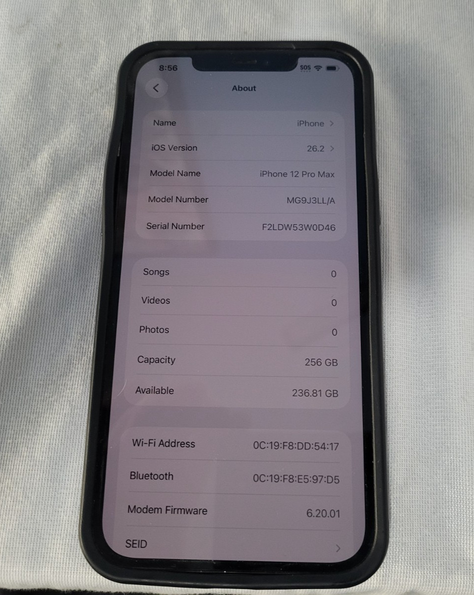 Apple iPhone 12 Pro Max 256GB -Unlocked GOOD Condition