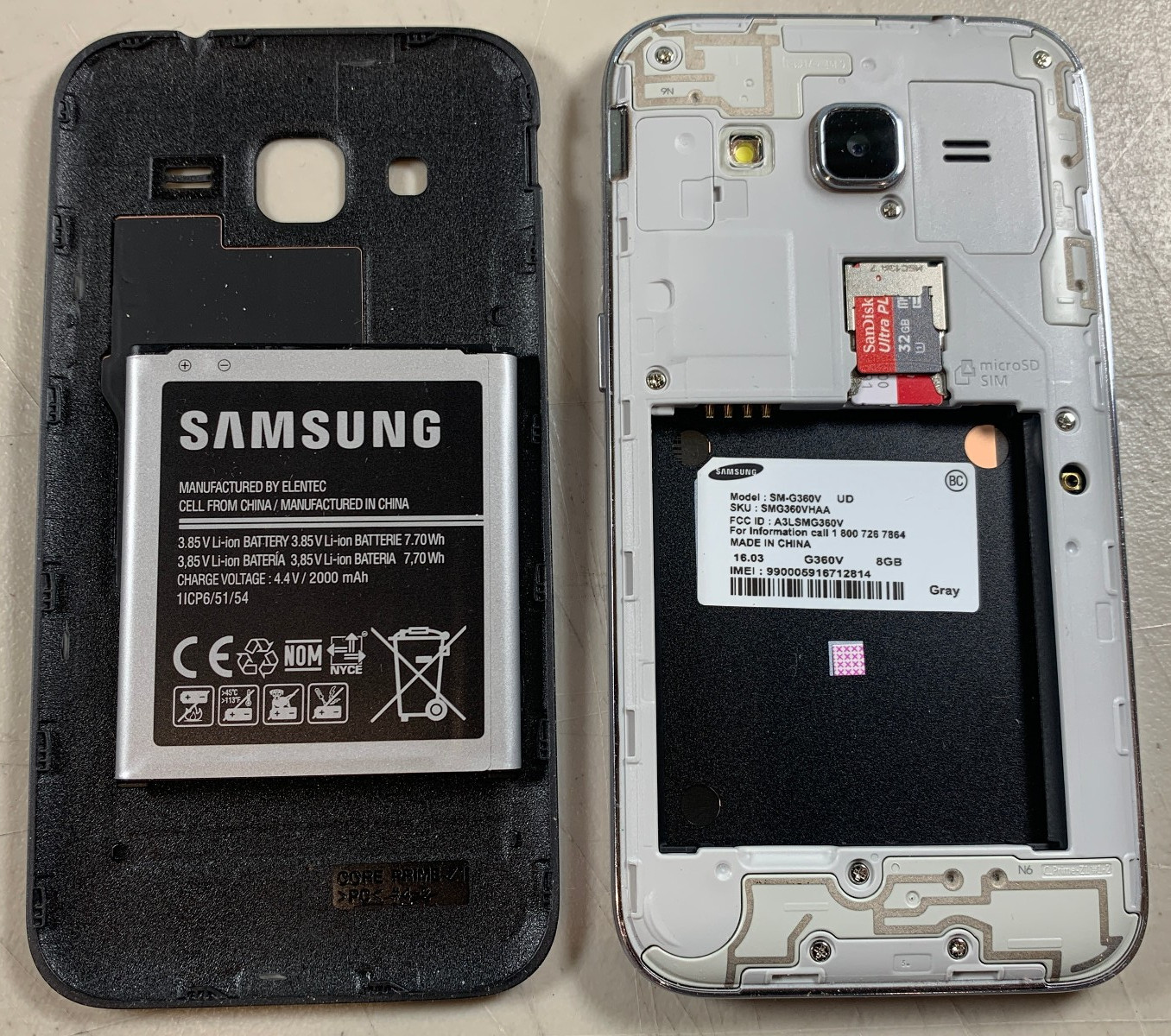 Parts Repair Samsung Galaxy Core Prime 4G Verizon SM-G360V Cell Phone Only