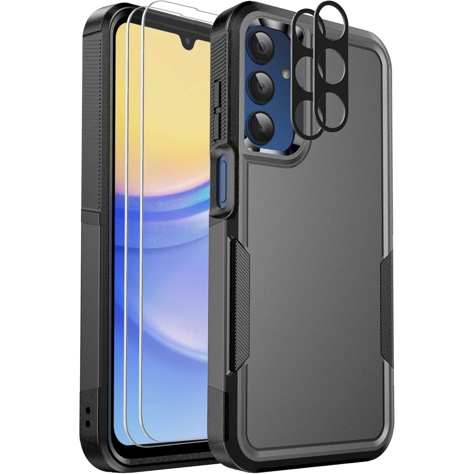 Samsung Galaxy A15 5G Phone Case, 15 FT Military Grade Drop Protection, Black