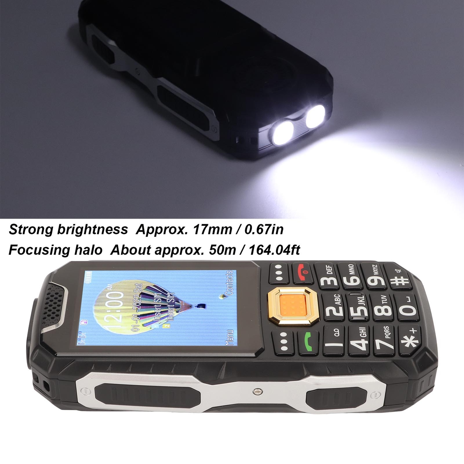 2G Senior Cellphone 2.8in HD Screen 3D Big Button Dual Card Senior Cellphone