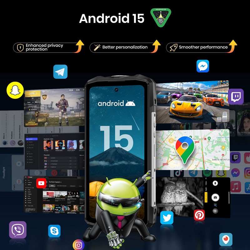 FOSSiBOT F113 5G Rugged Phone Android 15 Night Vision Waterproof Dual SIM Unlock