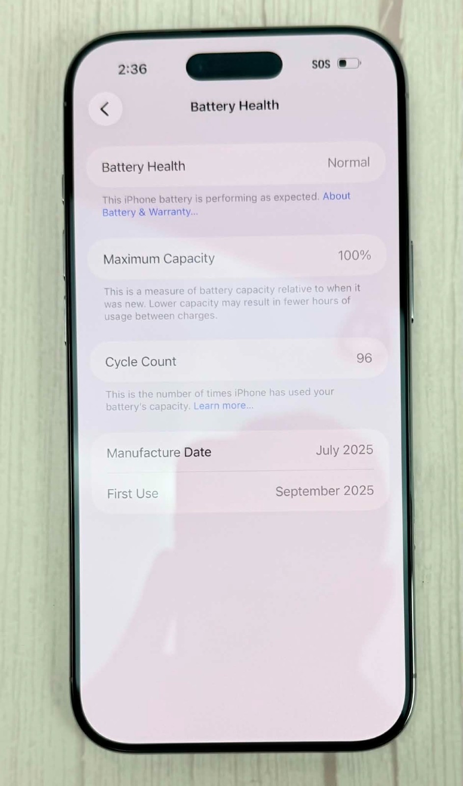 Apple iPhone 17 Air A3260 256GB Unlocked Min Condition Battery 100%