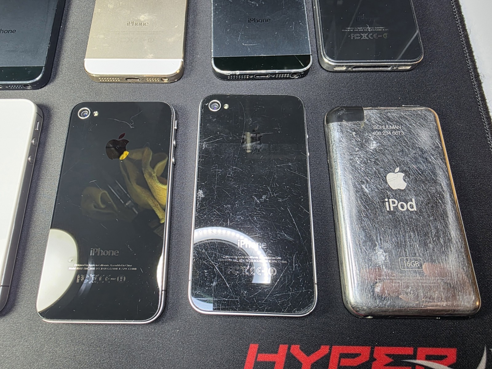 Lot of 10 Old Apple iPod, iPhones AS-IS REPAIR Untested ⚠️