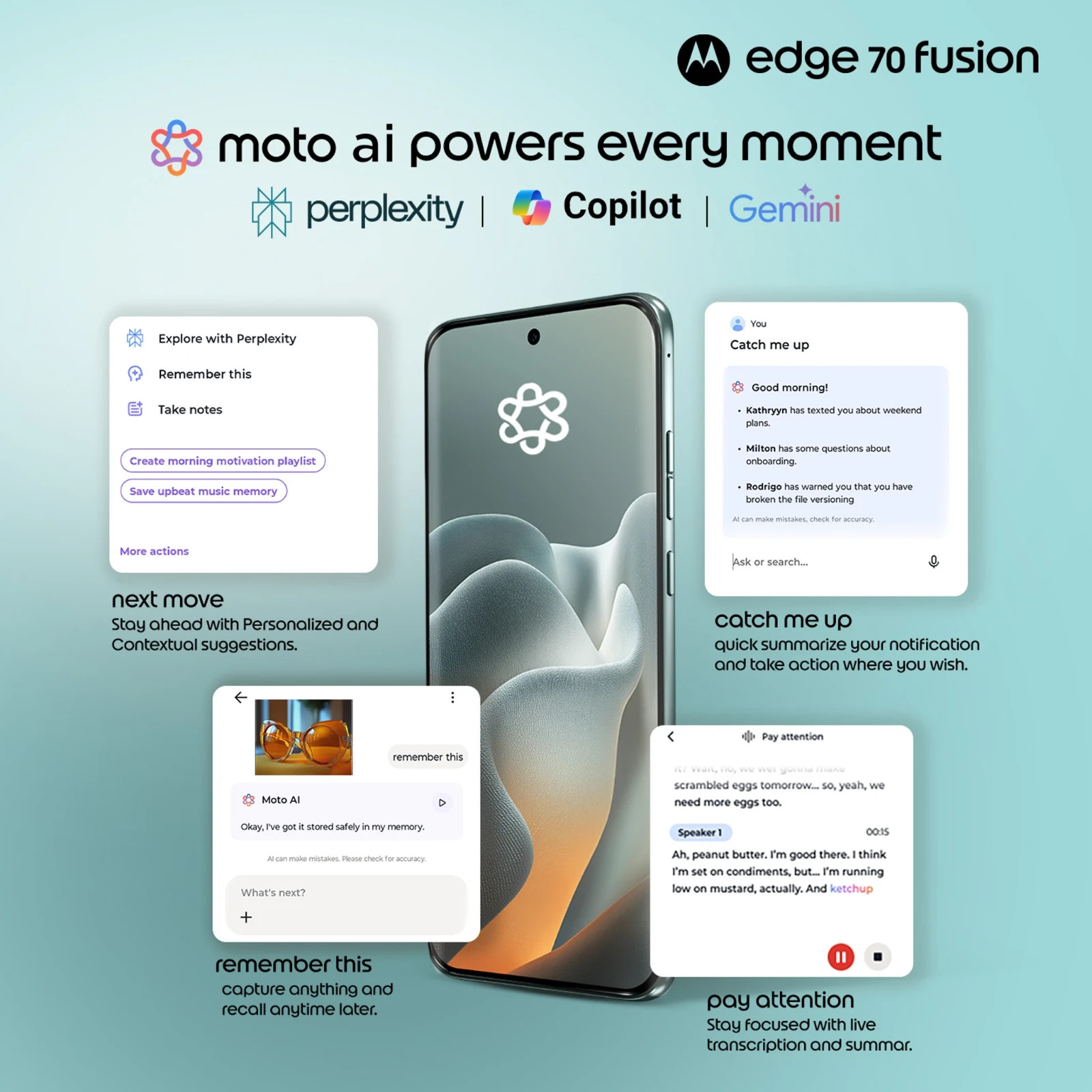 MOTOROLA Edge 70 Fusion (BLUE SURF, 8+128GB) Snapdragon® 7s Gen 4 Global version