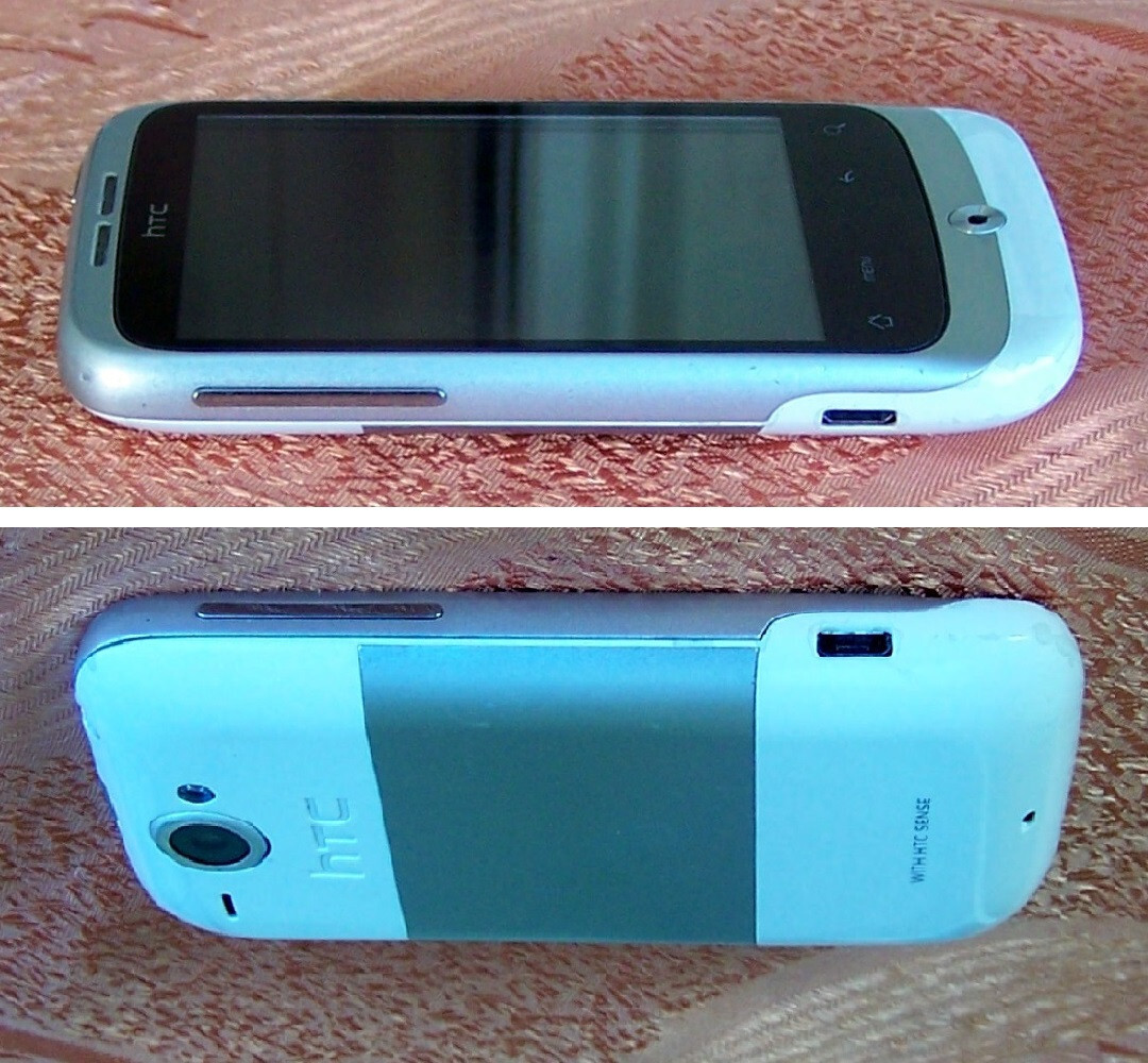Original HTC Wildfire A3333 Smartphone Android 3G 5.0MP White-Silver Metallic