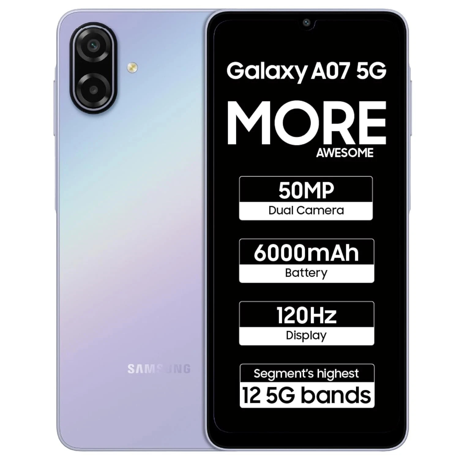 Samsung Galaxy A07 5G (Violet, 6GB RAM, 128GB ) Dimensity 6300 Global Version.