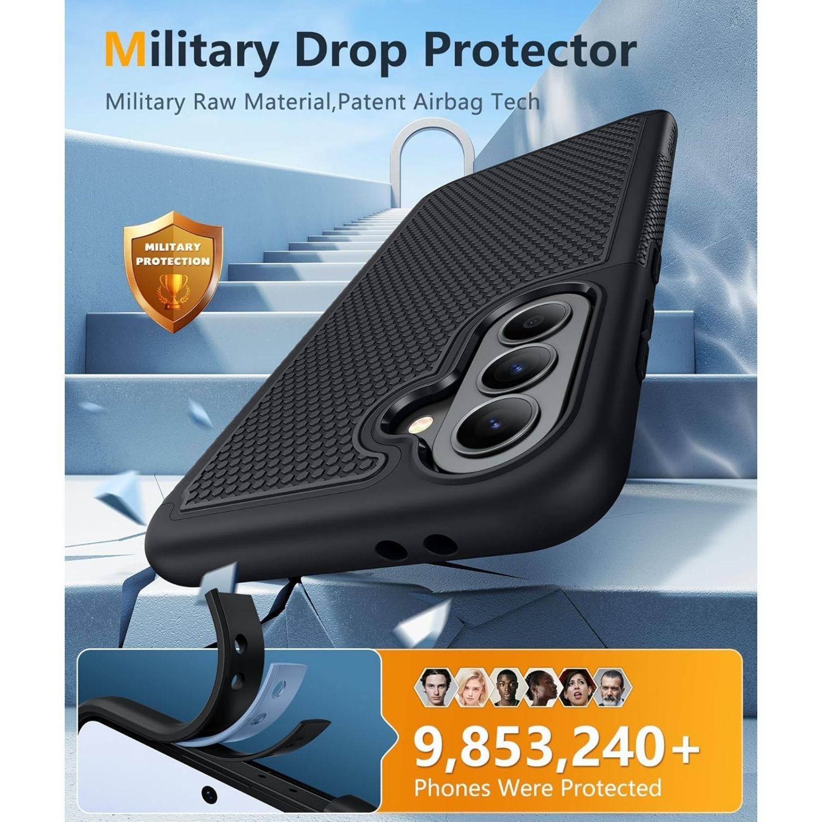 Galaxy A37-5G Phone Case – Military Grade Drop Protection, Anti-Slip Matte Textu