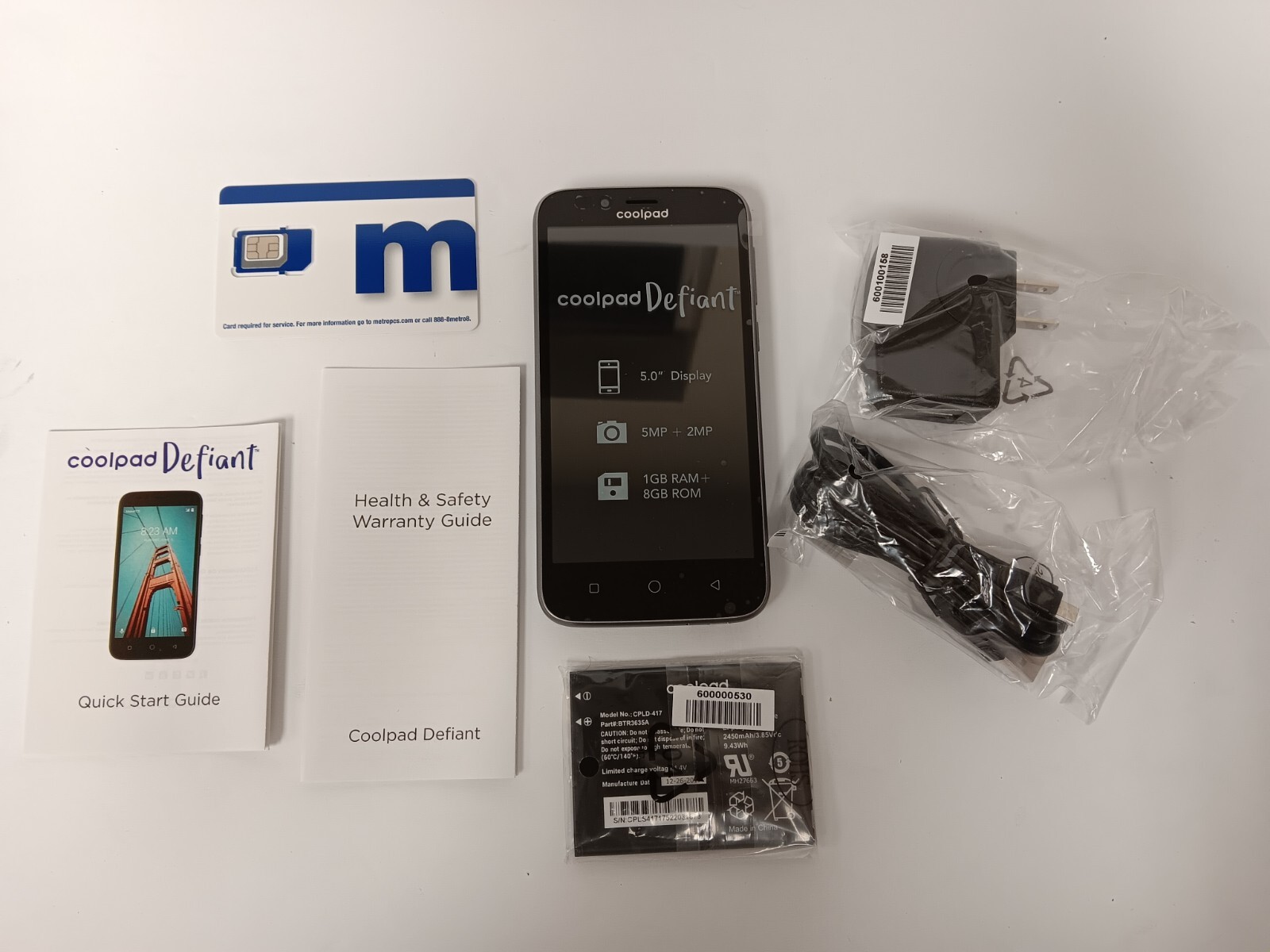Coolpad Defiant (3632A) 8GB 4GB LTE (METRO) – GRAY *OPEN BOX*