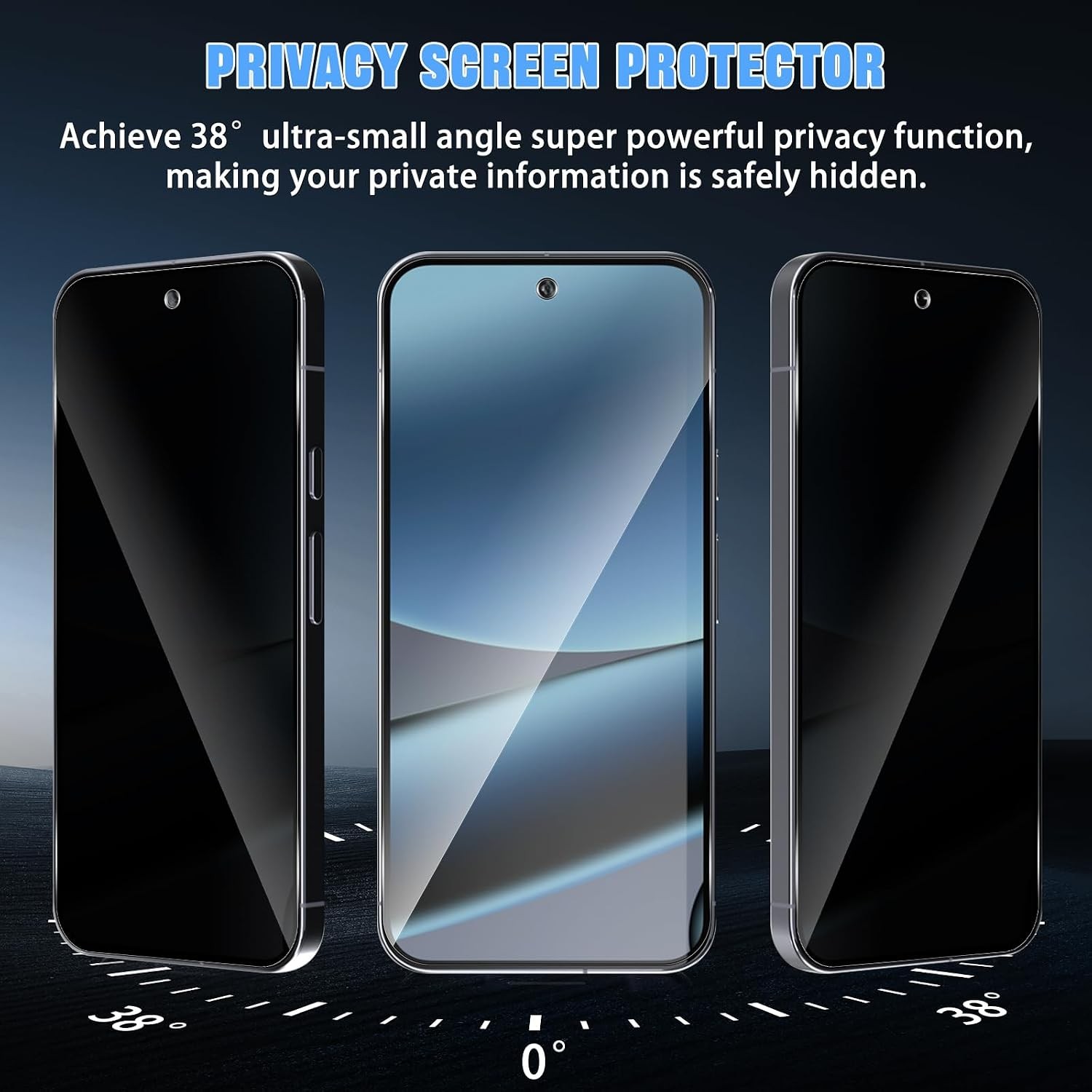 2PCS Privacy Screen Protector for Google Pixel 11/10/9 Pro XL 9H Hardness Anti-S
