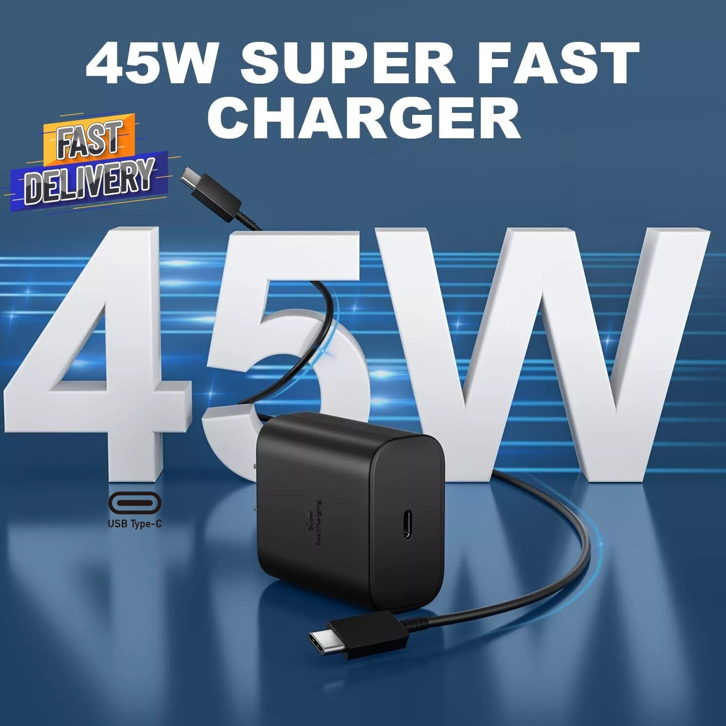 45W PD Super Fast Charger Wall Adapter Usb Type-C For Samsung Galaxy S23 S22 S21