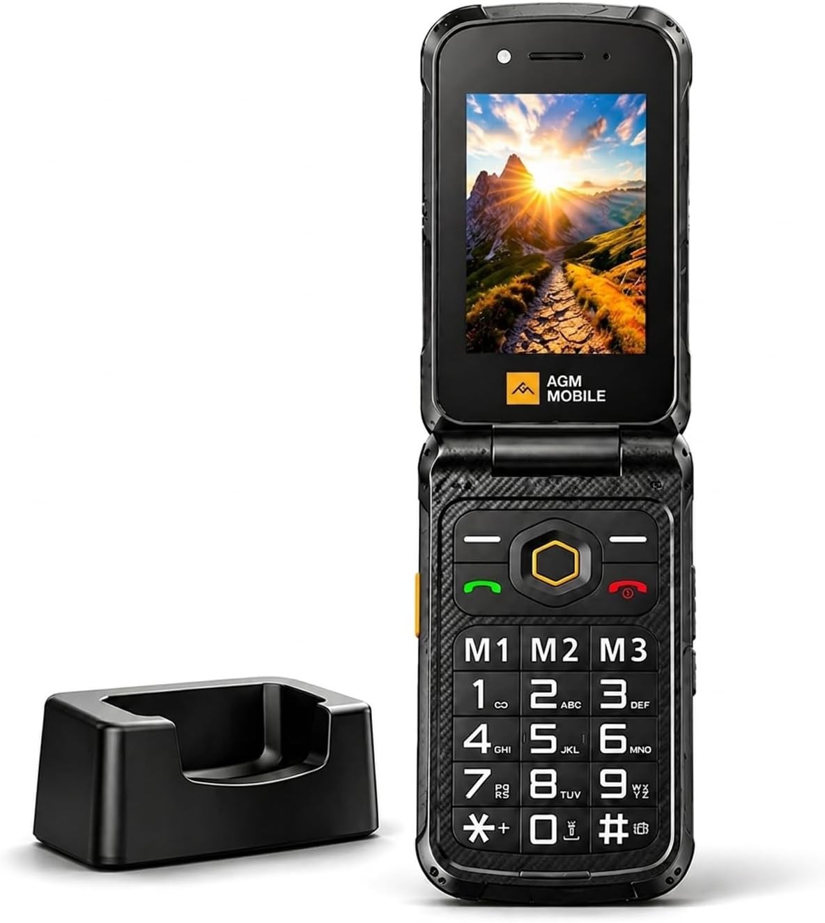 AGM M8 Rugged Flip Phone 4G T-Mobile only Waterproof Dual SIM SOS Loud Speaker