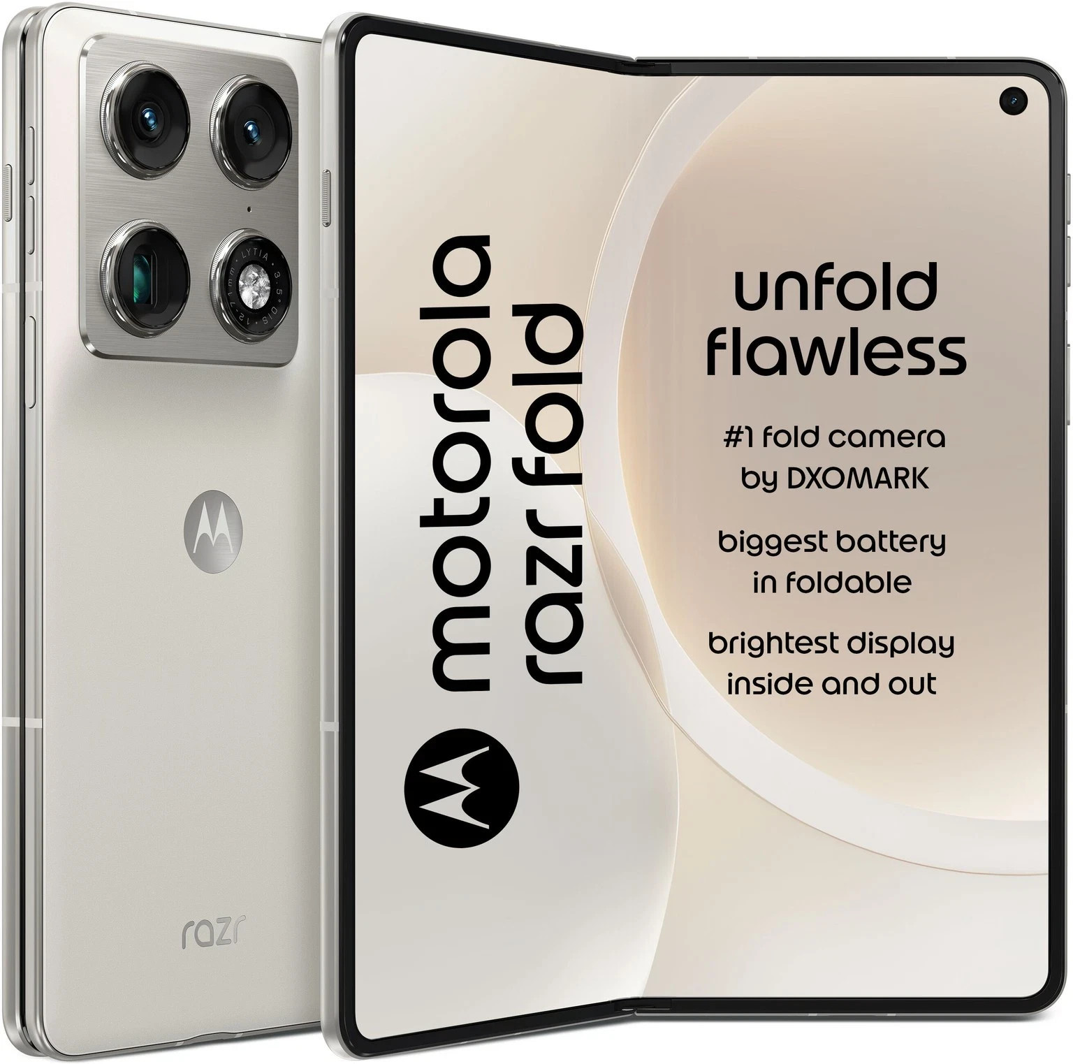 MOTOROLA Razr fold (256GB 12GB RAM Whi) Snapdragon 8 Gen 5 eSim Global Version