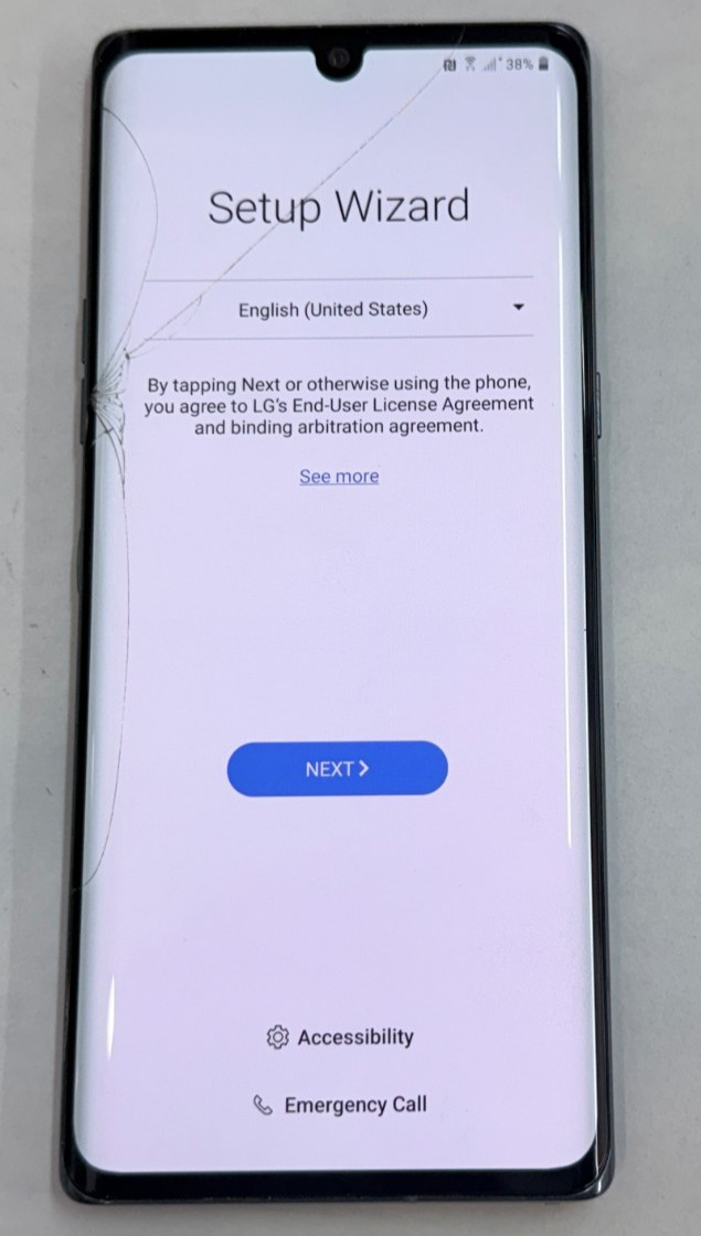 Verizon LG Velvet 5G LM-G900VM 128GB Android Smart Phone *CRACKS *READ*