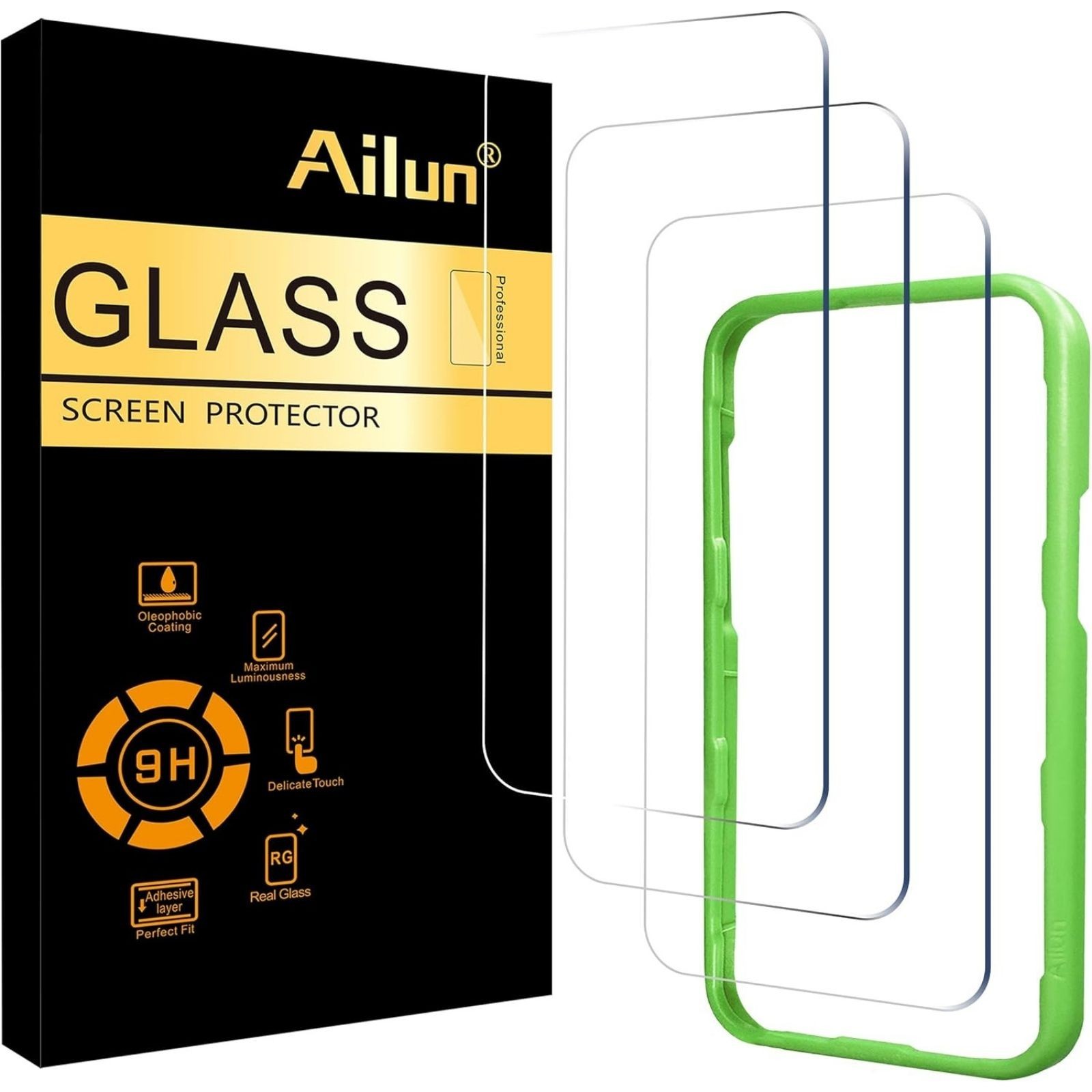 3 Pack Screen Protector for iPhone 17 & iPhone 16 Pro with Installation Frame