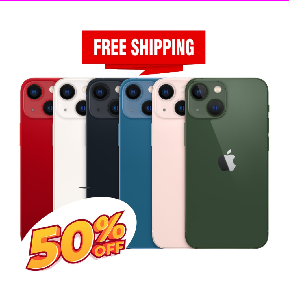 Apple iPhone 13 – Unlocked, 128/256/512GB, Fair Condition, Midnight/Blue/Pink