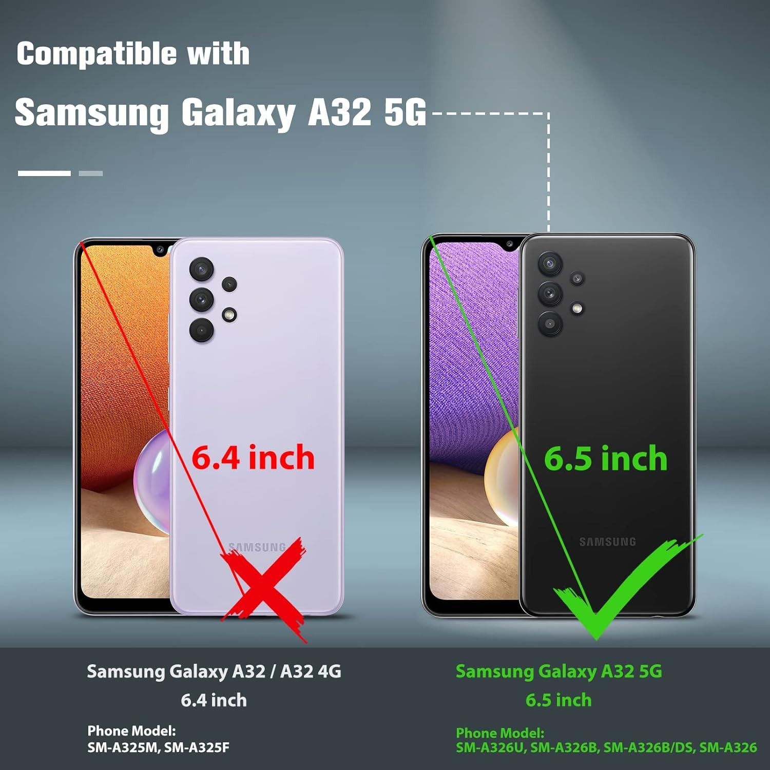 Samsung Galaxy A32 5G Case Heavy Duty Hybrid TPU Shockproof Black Protective