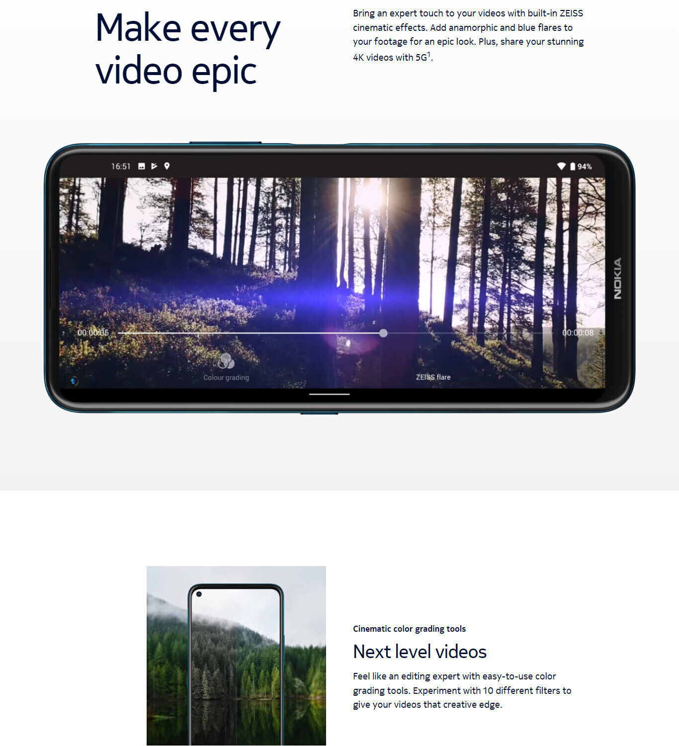 Original Unlocked Nokia 8.3 5G WIFI 128GB DUAL SIM 64MP 6.81″ LCD Smartphone A+