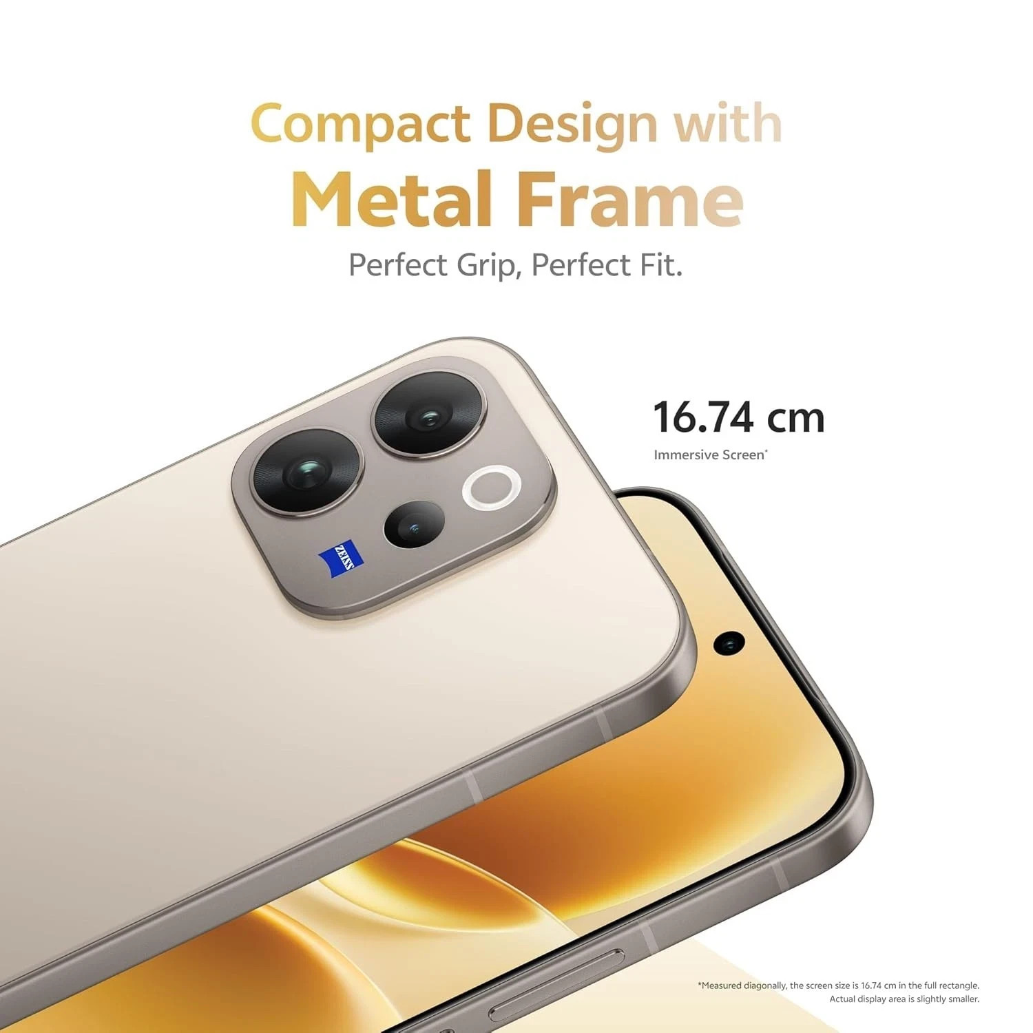 Vivo V70 5G (8GB+256GB Yellow ) Snapdragon® 7 Gen 4 Processor Global Version.