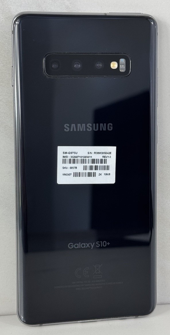Cracked Samsung Galaxy S10+ (SM-G975U) – 128 GB – UNLOCKED – Prism Black