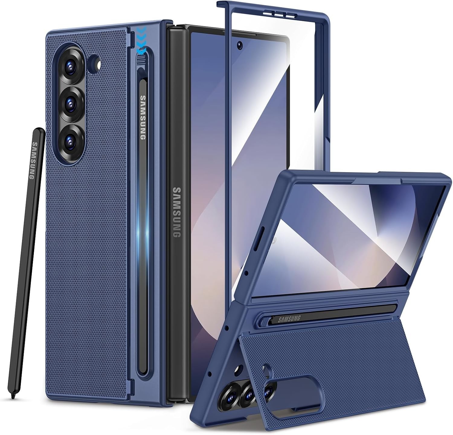 for Galaxy Z Fold 6 5G Case Original Builtin Screen Protector with S Pen Holder