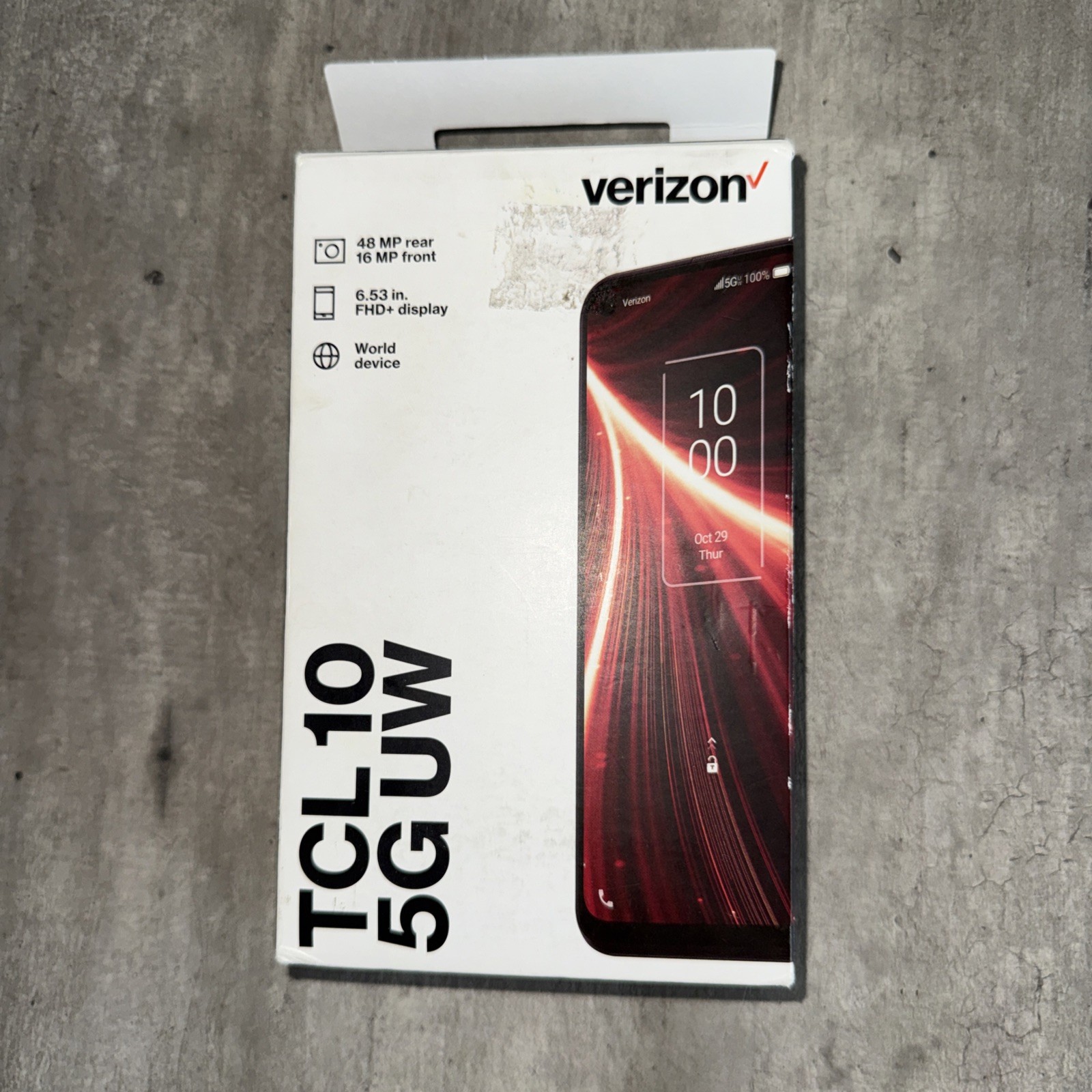 TCL 10 5G UW Verizon Prepaid~6.5″ Screen 48MP 128GB Diamond Gray