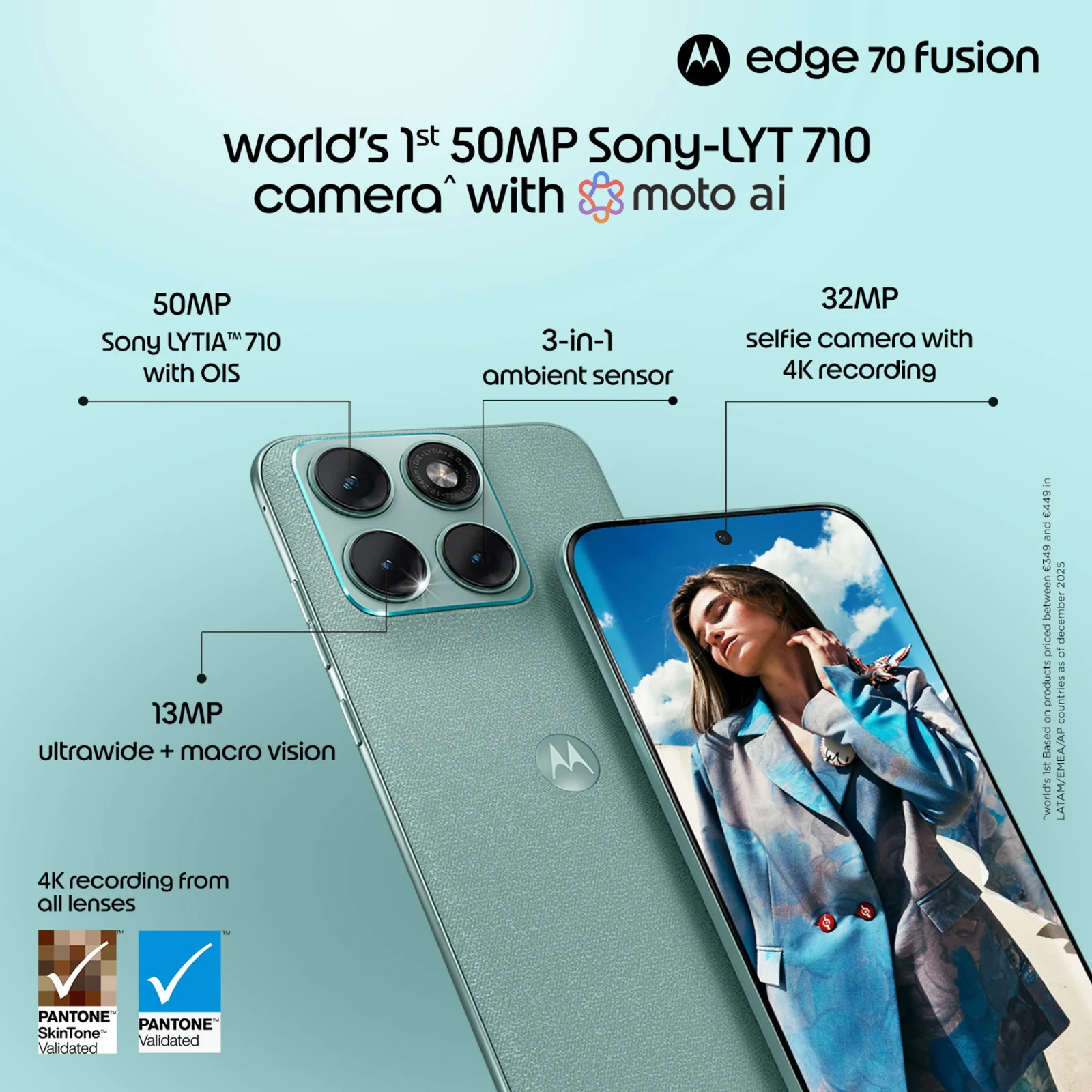 MOTOROLA Edge 70 Fusion (BLUE SURF, 8+128GB) Snapdragon® 7s Gen 4 Global version